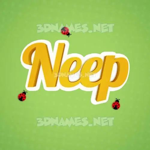 neep in Ladybugs style - 3D name wallpaper neep in Ladybugs style - 3D name wallpaper