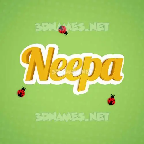 neepa in Ladybugs style - 3D name wallpaper