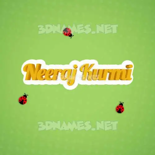 neeraj kurmi in Ladybugs style - 3D name wallpaper