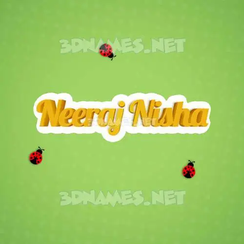 neeraj nisha in Ladybugs style - 3D name wallpaper neeraj nisha in Ladybugs style - 3D name wallpaper