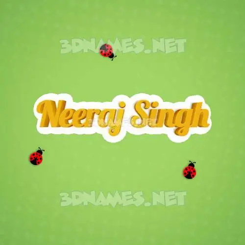 neeraj singh in Ladybugs style - 3D name wallpaper