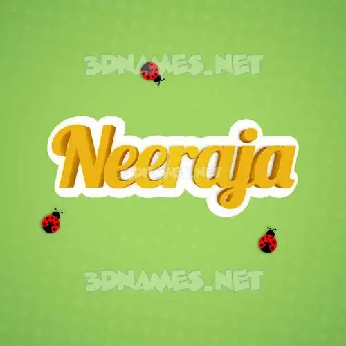 neeraja in Ladybugs style - 3D name wallpaper