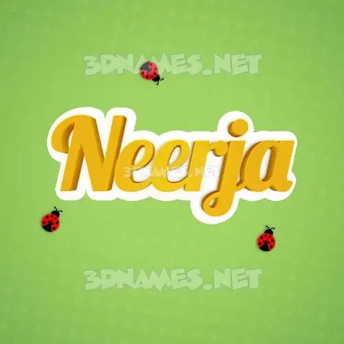 neerja in Ladybugs style - 3D name wallpaper