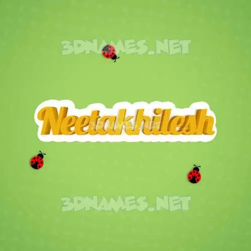 neetakhilesh in Ladybugs style - 3D name wallpaper neetakhilesh in Ladybugs style - 3D name wallpaper