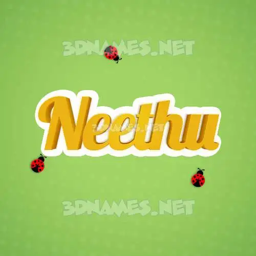 neethu in Ladybugs style - 3D name wallpaper