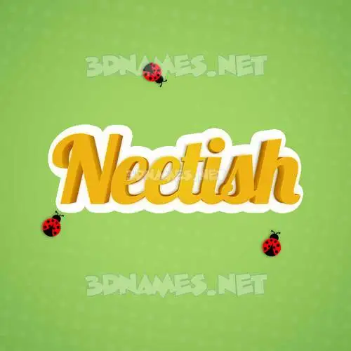 neetish in Ladybugs style - 3D name wallpaper