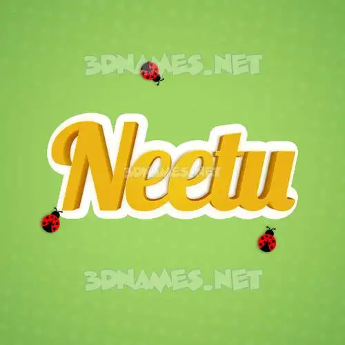 neetu in Ladybugs style - 3D name wallpaper