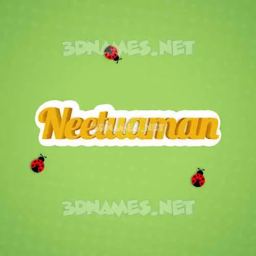 neetuaman in Ladybugs style - 3D name wallpaper