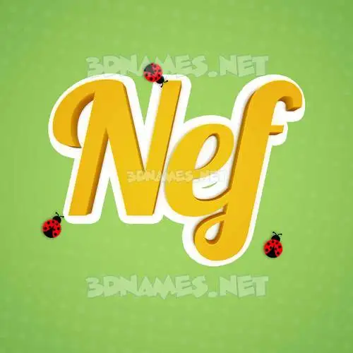 nef in Ladybugs style - 3D name wallpaper nef in Ladybugs style - 3D name wallpaper