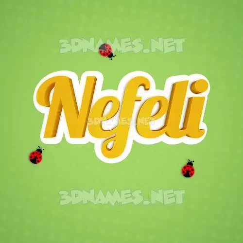 nefeli in Ladybugs style - 3D name wallpaper