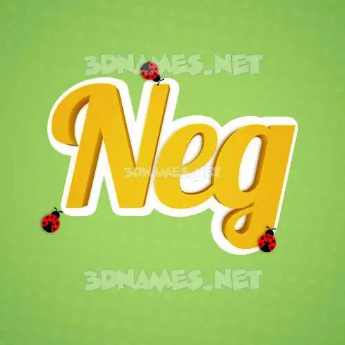 neg in Ladybugs style - 3D name wallpaper