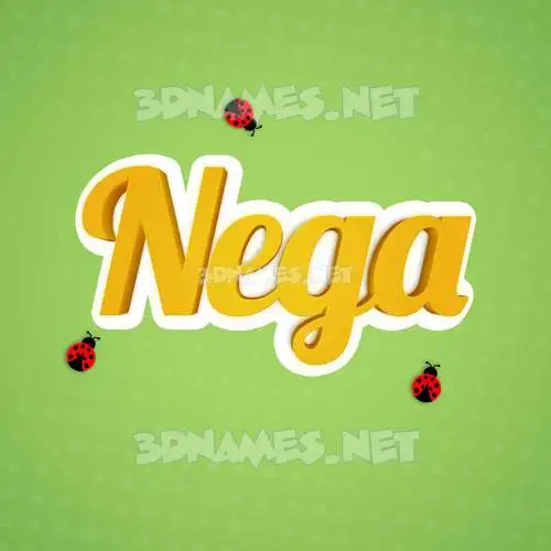 nega in Ladybugs style - 3D name wallpaper nega in Ladybugs style - 3D name wallpaper