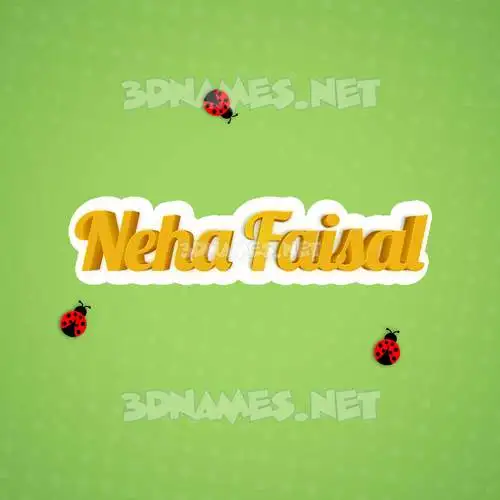 neha faisal in Ladybugs style - 3D name wallpaper neha faisal in Ladybugs style - 3D name wallpaper