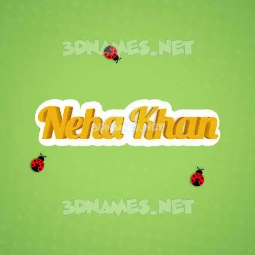 neha khan in Ladybugs style - 3D name wallpaper neha khan in Ladybugs style - 3D name wallpaper