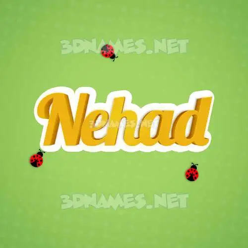 nehad in Ladybugs style - 3D name wallpaper