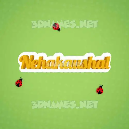 nehakaushal in Ladybugs style - 3D name wallpaper nehakaushal in Ladybugs style - 3D name wallpaper
