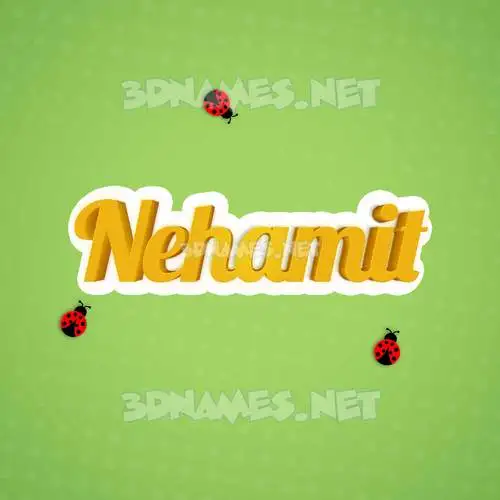 nehamit in Ladybugs style - 3D name wallpaper