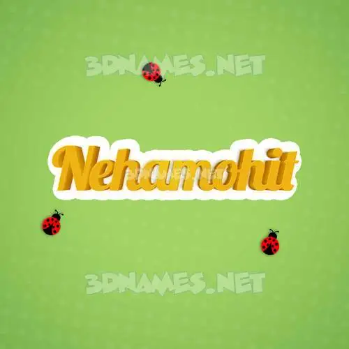 nehamohit in Ladybugs style - 3D name wallpaper nehamohit in Ladybugs style - 3D name wallpaper