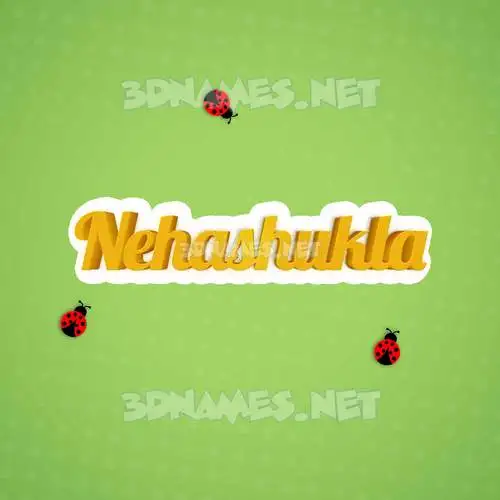 nehashukla in Ladybugs style - 3D name wallpaper