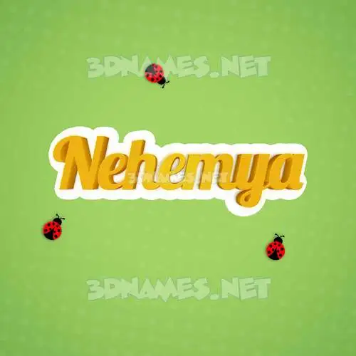 nehemya in Ladybugs style - 3D name wallpaper nehemya in Ladybugs style - 3D name wallpaper