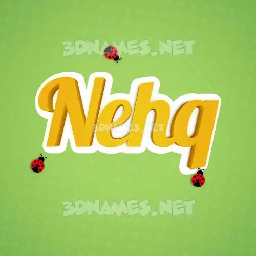 nehq in Ladybugs style - 3D name wallpaper