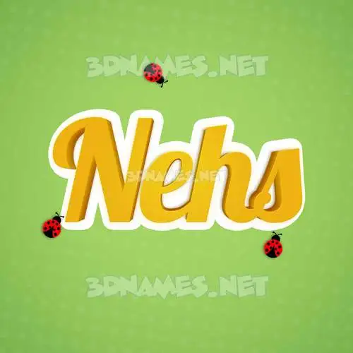 nehs in Ladybugs style - 3D name wallpaper nehs in Ladybugs style - 3D name wallpaper