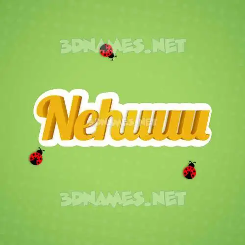 nehuuu in Ladybugs style - 3D name wallpaper