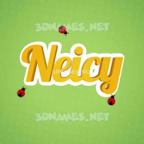 neicy in Ladybugs style - 3D name wallpaper
