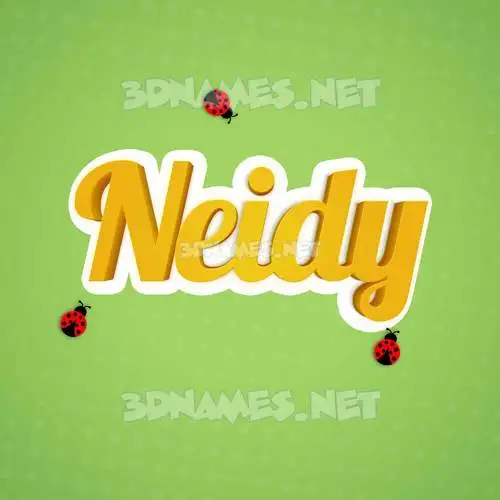 neidy in Ladybugs style - 3D name wallpaper