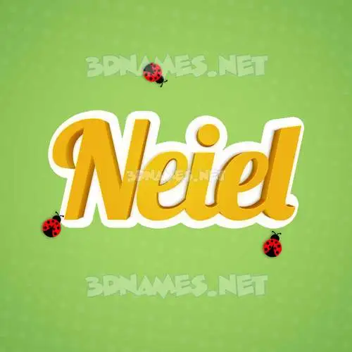 neiel in Ladybugs style - 3D name wallpaper