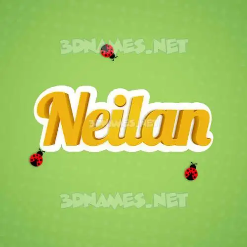 neilan in Ladybugs style - 3D name wallpaper