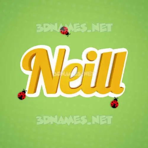 neill in Ladybugs style - 3D name wallpaper