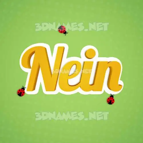 nein in Ladybugs style - 3D name wallpaper