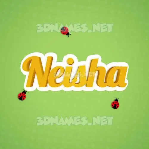 neisha in Ladybugs style - 3D name wallpaper