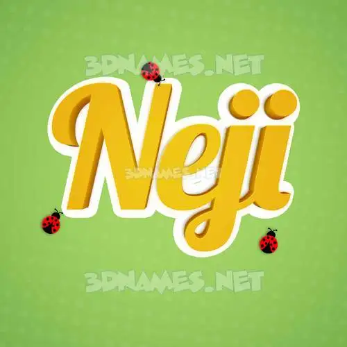 neji in Ladybugs style - 3D name wallpaper neji in Ladybugs style - 3D name wallpaper