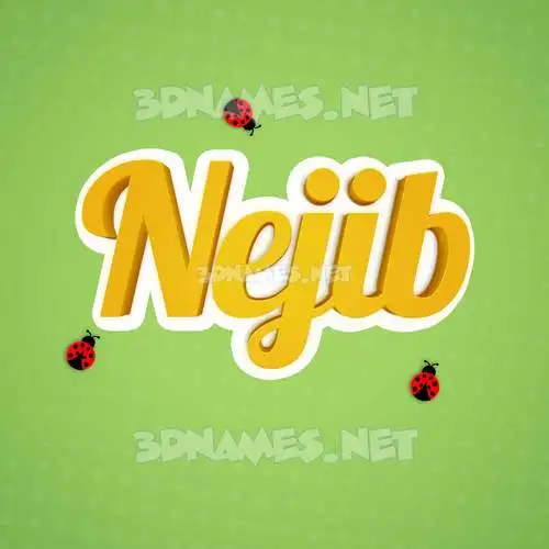 nejib in Ladybugs style - 3D name wallpaper