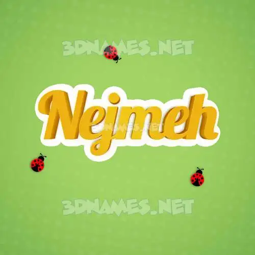 nejmeh in Ladybugs style - 3D name wallpaper