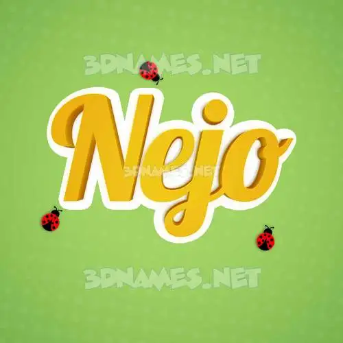 nejo in Ladybugs style - 3D name wallpaper nejo in Ladybugs style - 3D name wallpaper