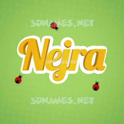 nejra in Ladybugs style - 3D name wallpaper