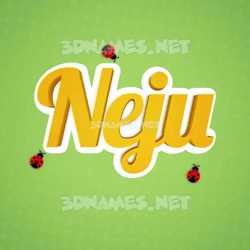 neju in Ladybugs style - 3D name wallpaper neju in Ladybugs style - 3D name wallpaper