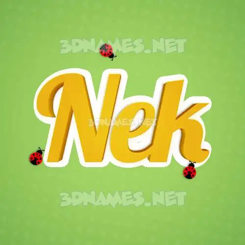 nek in Ladybugs style - 3D name wallpaper nek in Ladybugs style - 3D name wallpaper