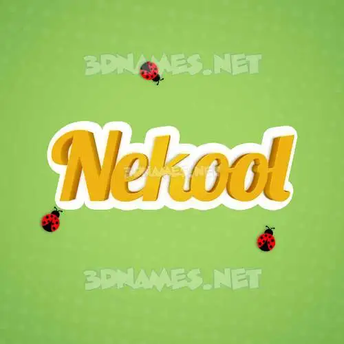 nekool in Ladybugs style - 3D name wallpaper nekool in Ladybugs style - 3D name wallpaper