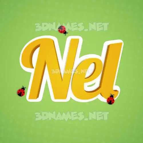 nel in Ladybugs style - 3D name wallpaper nel in Ladybugs style - 3D name wallpaper