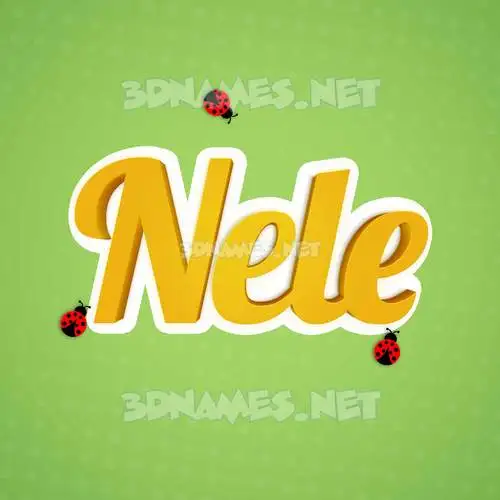 nele in Ladybugs style - 3D name wallpaper nele in Ladybugs style - 3D name wallpaper