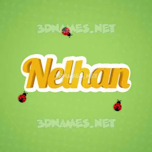 nelhan in Ladybugs style - 3D name wallpaper nelhan in Ladybugs style - 3D name wallpaper