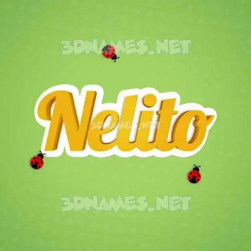 nelito in Ladybugs style - 3D name wallpaper nelito in Ladybugs style - 3D name wallpaper