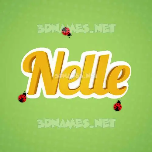 nelle in Ladybugs style - 3D name wallpaper nelle in Ladybugs style - 3D name wallpaper