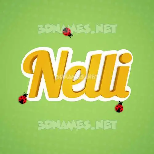 nelli in Ladybugs style - 3D name wallpaper nelli in Ladybugs style - 3D name wallpaper