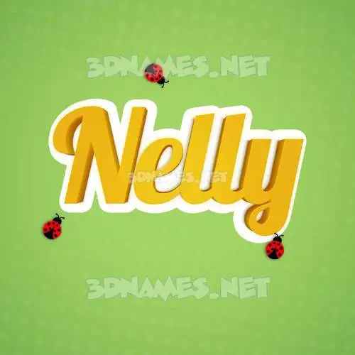 nelly in Ladybugs style - 3D name wallpaper