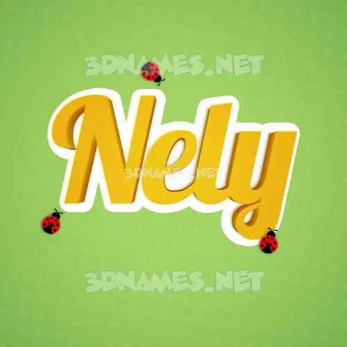 nely in Ladybugs style - 3D name wallpaper
